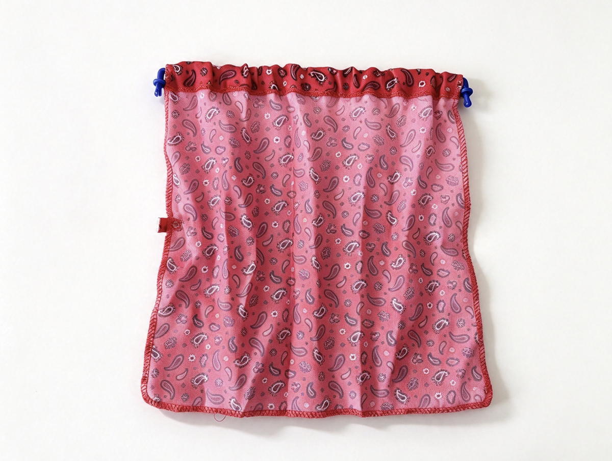 Paisley Fabric Curtain & Rod For 18'' Doll Camp Hangout