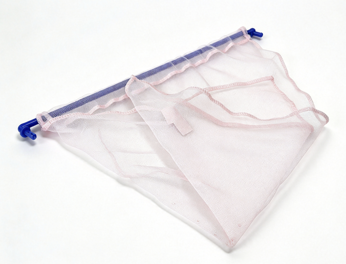 Pink Mesh Curtain & Rod For 18'' Doll Camp Hangout