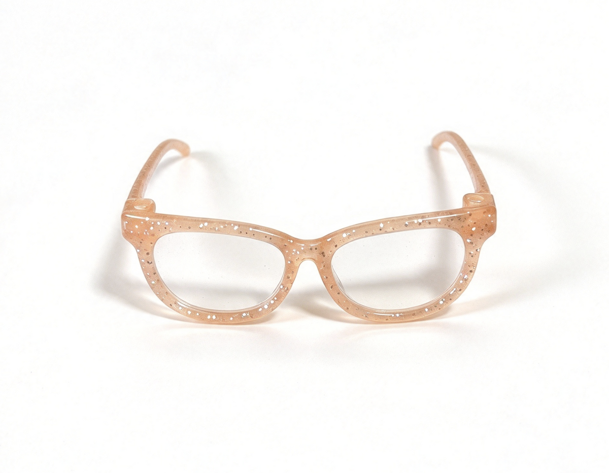 Peach Glitter Glasses For 18'' Doll