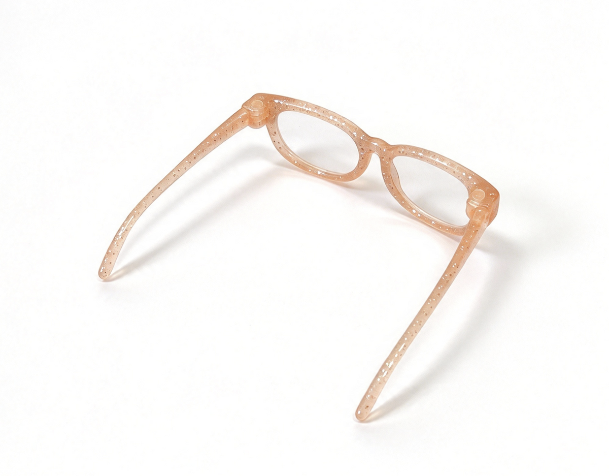 Peach Glitter Glasses For 18'' Doll