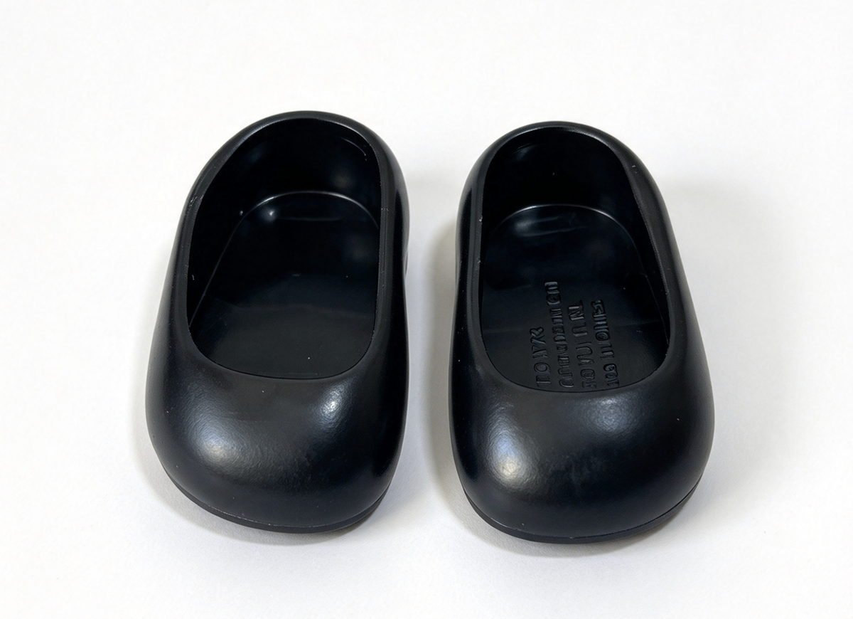 Black Low Heel Shoes For 14.5'' Doll