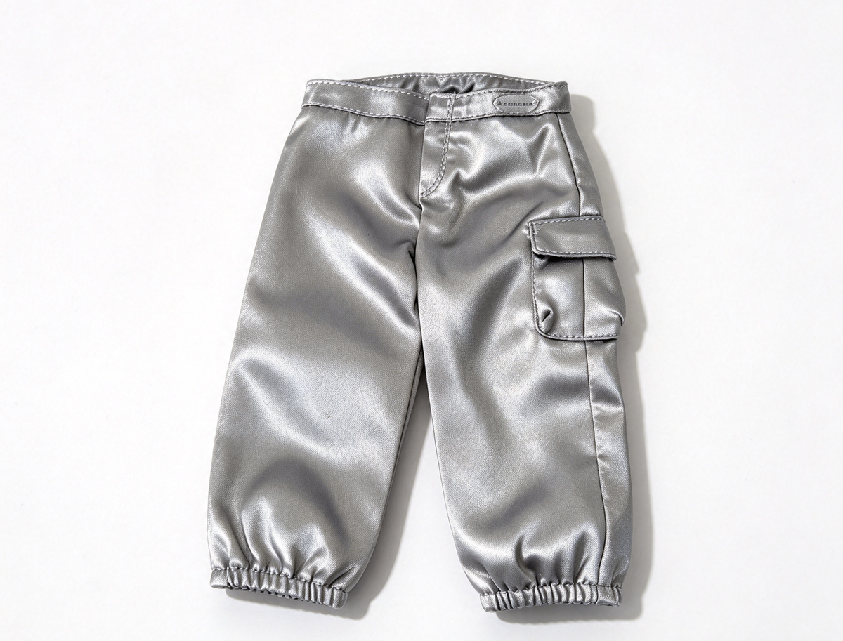 Silver Jogger Pants for 18'' doll Kavi Meet Outfit