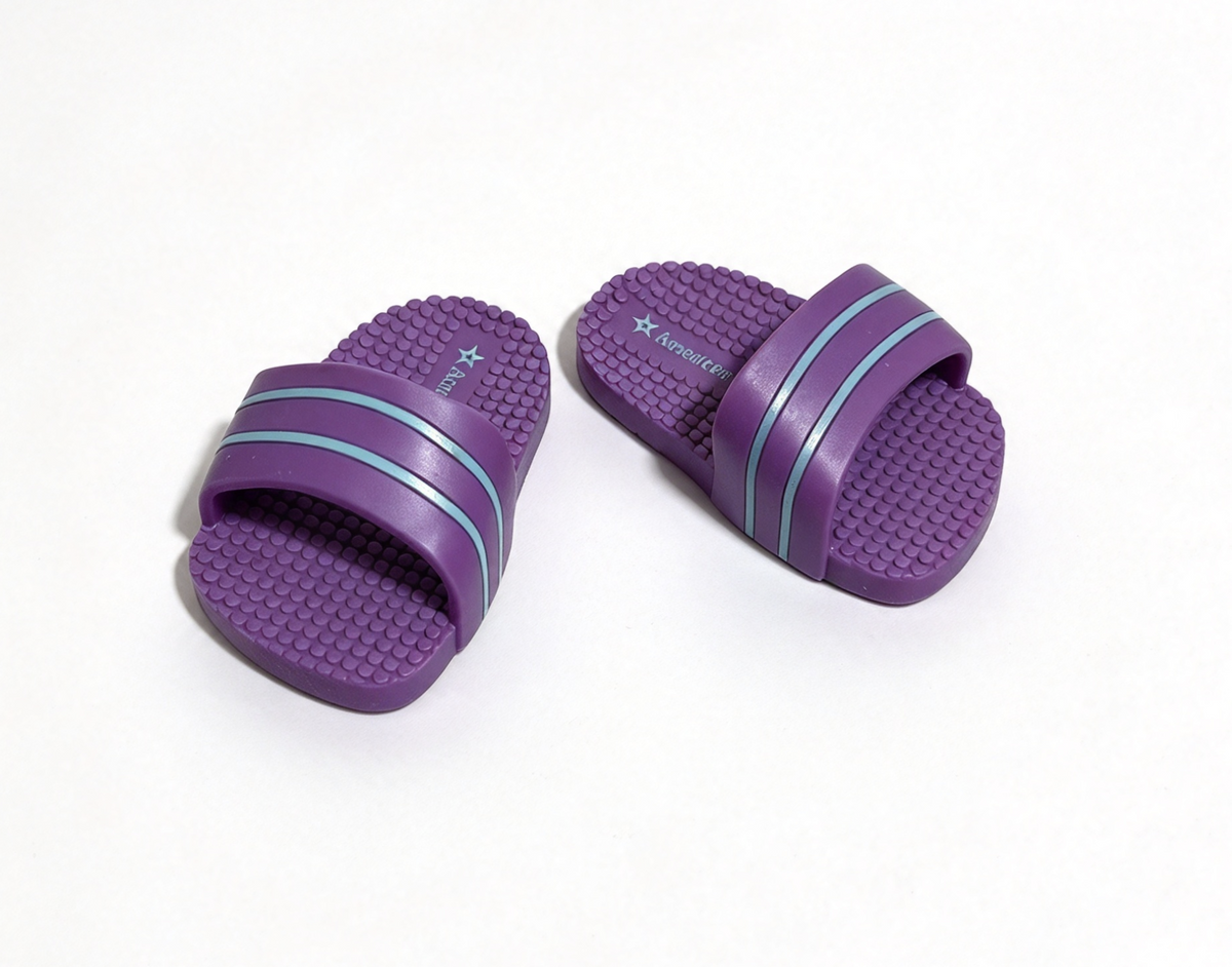 A Pair Purple Slipper Sandals For 18'' Doll Team USA Swim Set