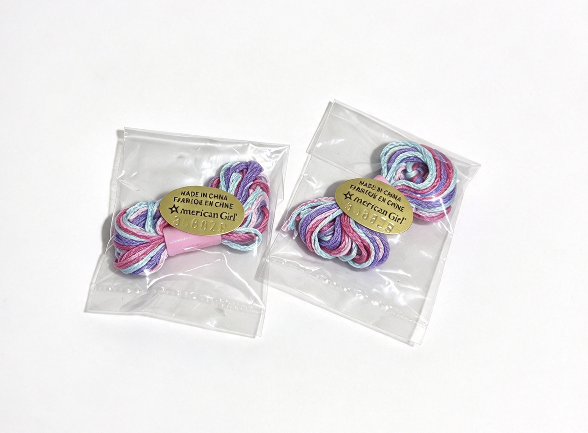 2 Packs Color Braiding Threads FOR 18'' DOLL Hair Craft Accessory