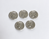 5Pcs Pretend One Dime Copy Metal Coins For 18'' Doll Play Money Set