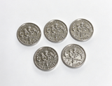 5Pcs Pretend One Dime Copy Metal Coins For 18'' Doll Play Money Set