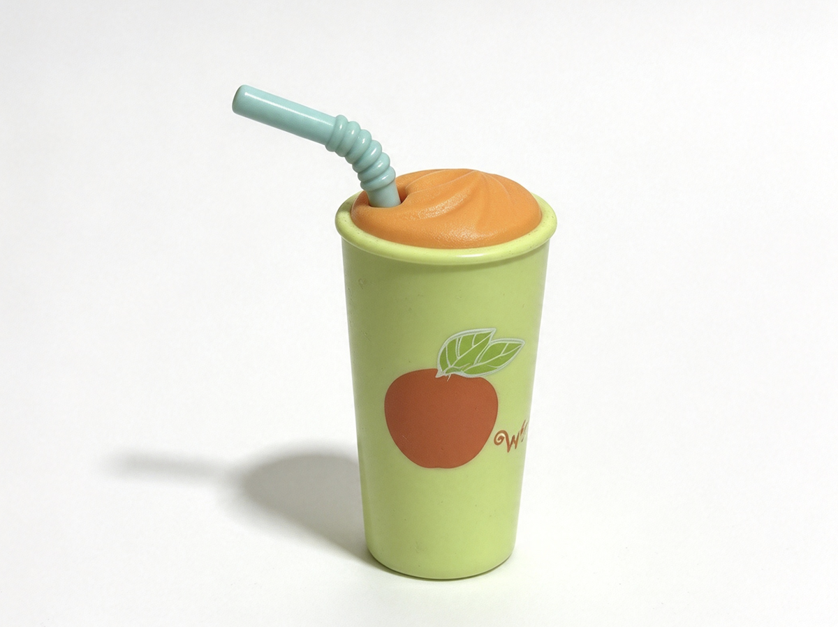 Fruit Print Sippy Cup With Straw For 18'' Doll Drink Accessory