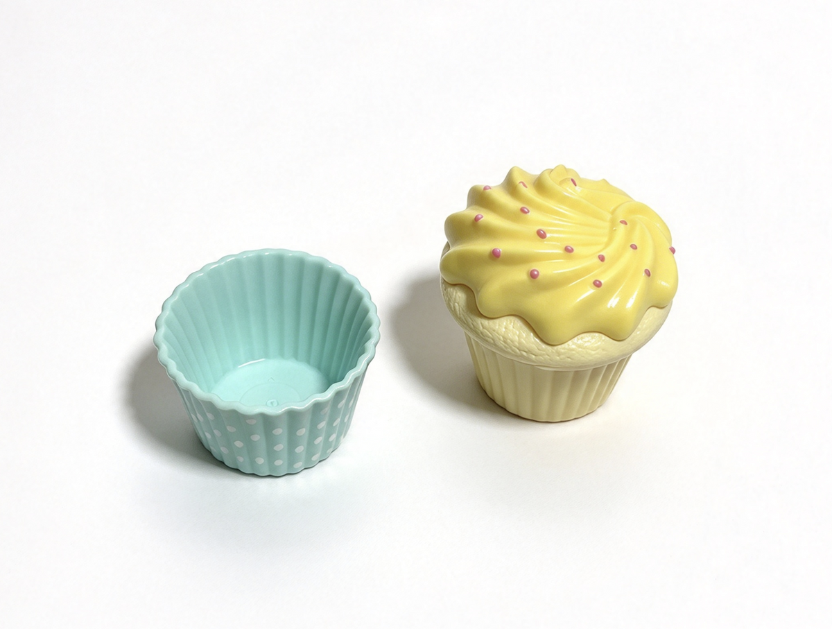 Vanilla Cupcake Cream For 18'' Doll Frosting Icing & Liner Bakery