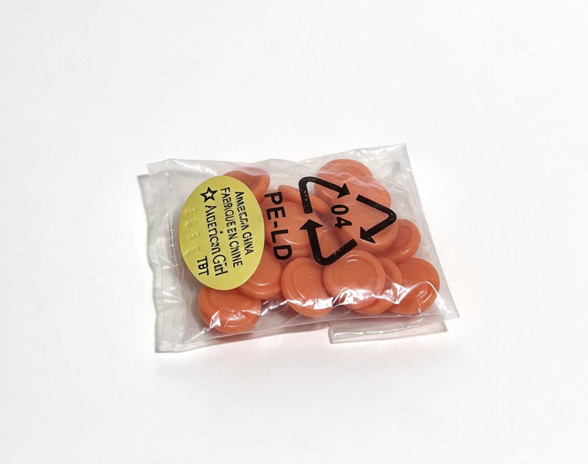 Orange Plastic Coin Tokens Set For 18'' Doll Game Accessory