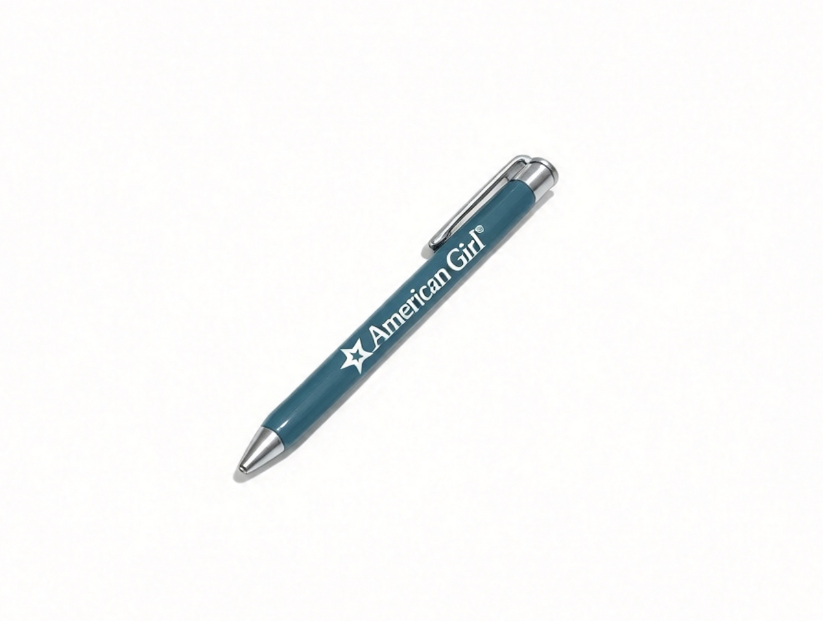 Teal Retractable Pen For 18'' Doll School Accessory