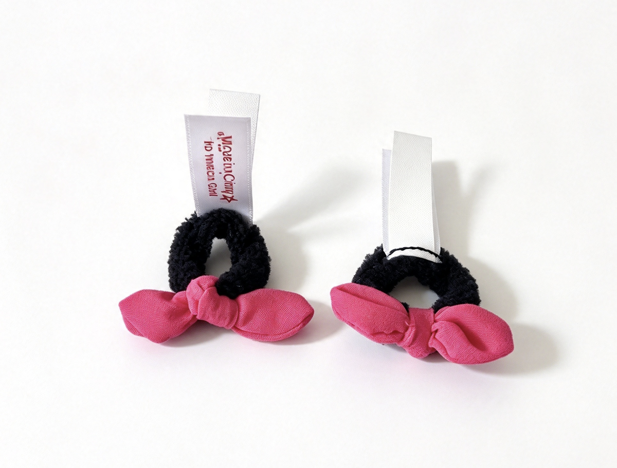 Set Of 2 Pink Bow Hair Ties For 18'' Doll Replacement