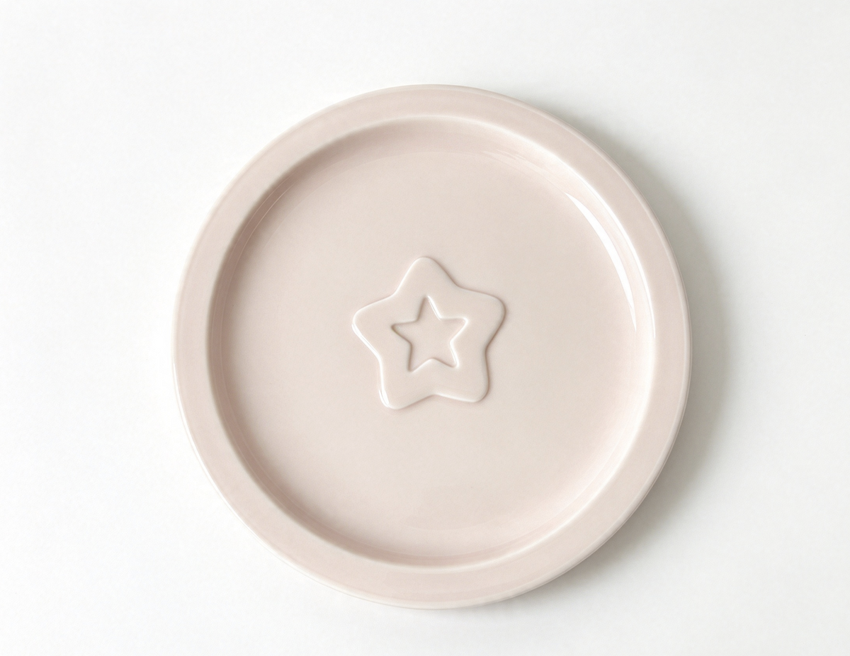 Star Embossed big Plate For 15'' Doll