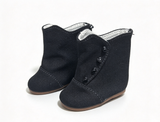 Black Button Decor Ankle Boots FOR 18'' DOLL Addy Tartan Plaid Dress