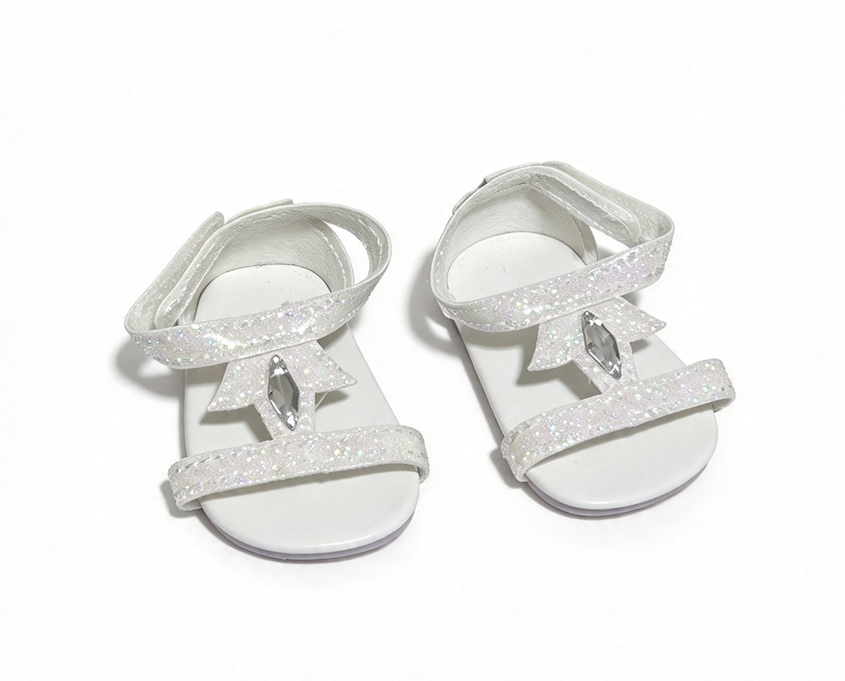 Glittery Sandals With Faux Crystal Gemstones FOR 18'' DOLL Snow Queen Outfit
