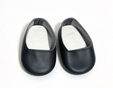 Matte Black Flat Shoes FOR 18'' DOLL Josefina Christmas Dress & Mantilla