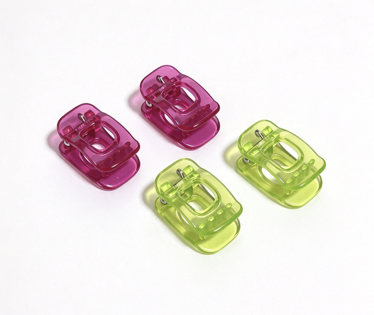 4Pcs Hair Claw Clips FOR 18'' DOLL Blue Hairstyling Caddy