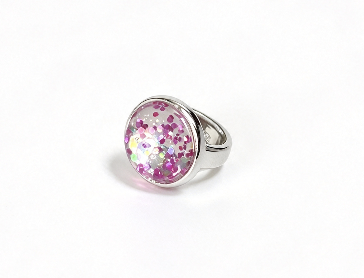 Glitter Adjustable Ring FOR 18'' DOLL X Something Navy 'Tis the Sequin Accessory