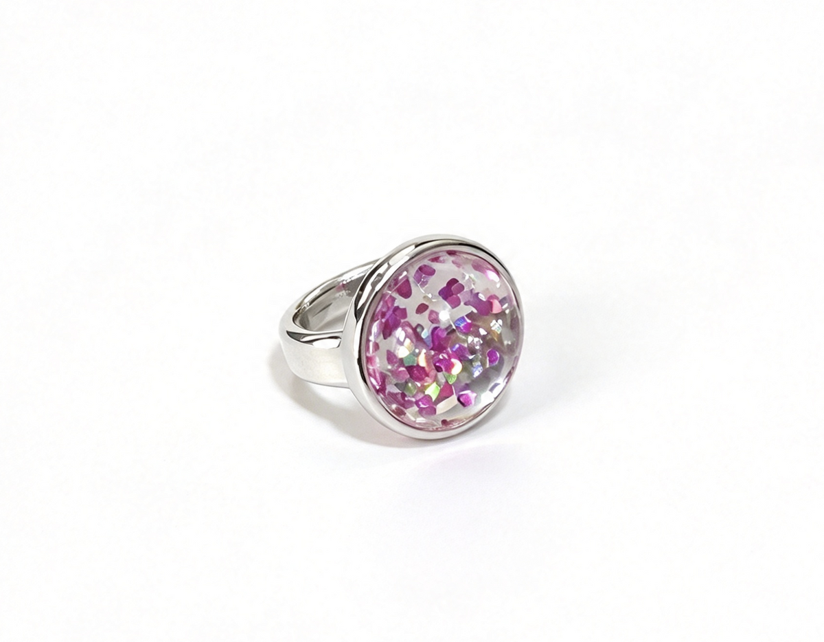Glitter Adjustable Ring FOR 18'' DOLL X Something Navy 'Tis the Sequin Accessory