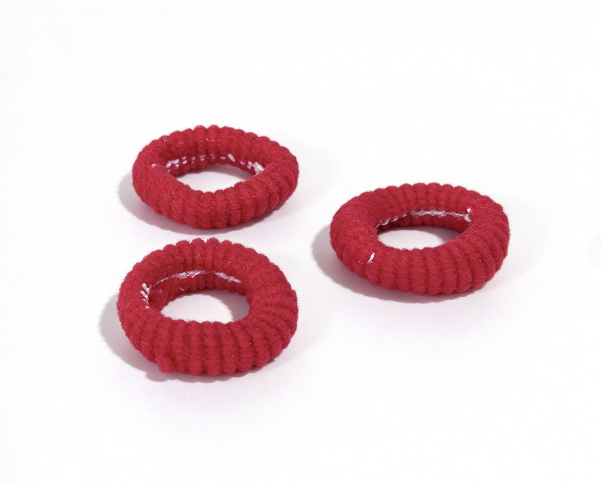 3Pcs Red Fabric Hair Ties Set FOR 18'' DOLL