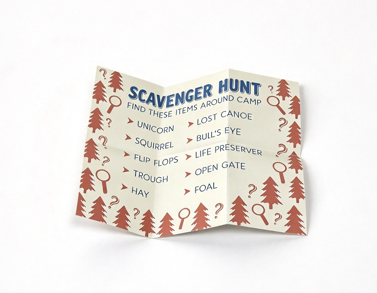 Camp Hangout Scavenger Hunt Map FOR 18'' DOLL