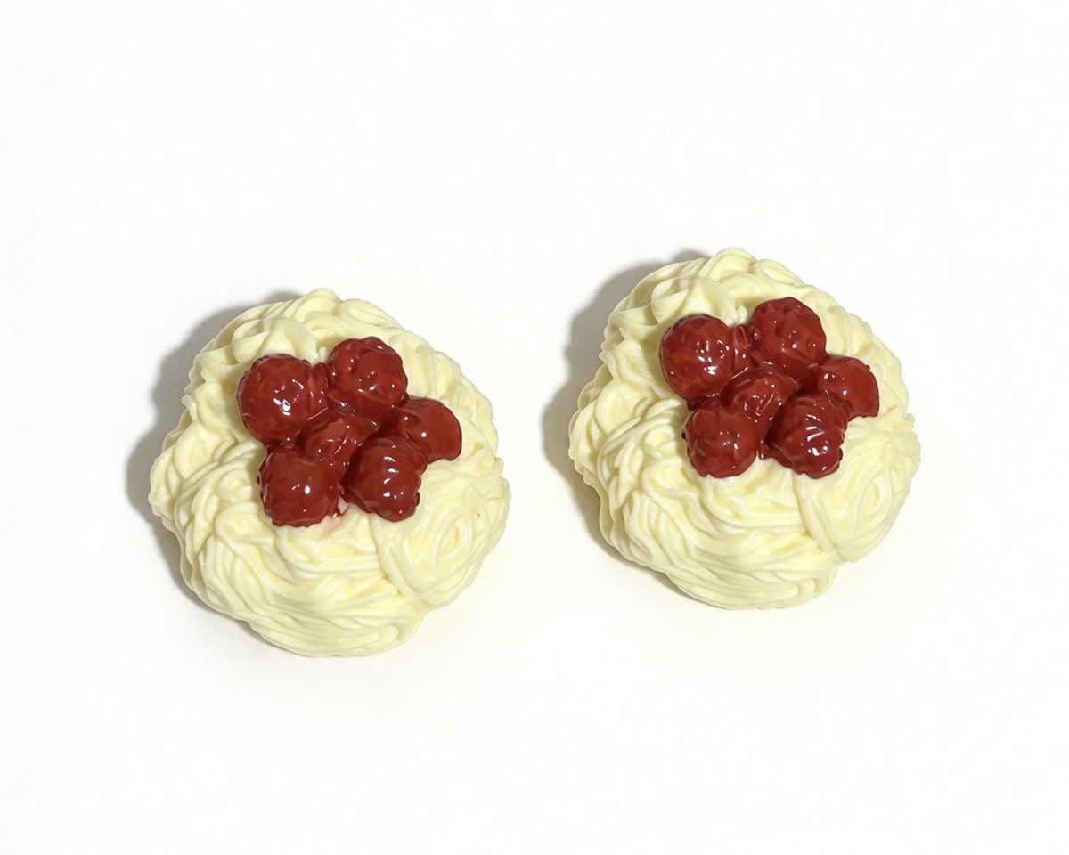 2Pcs Pasta Meatballs From Spaghetti Dinner Set FOR 18'' DOLL