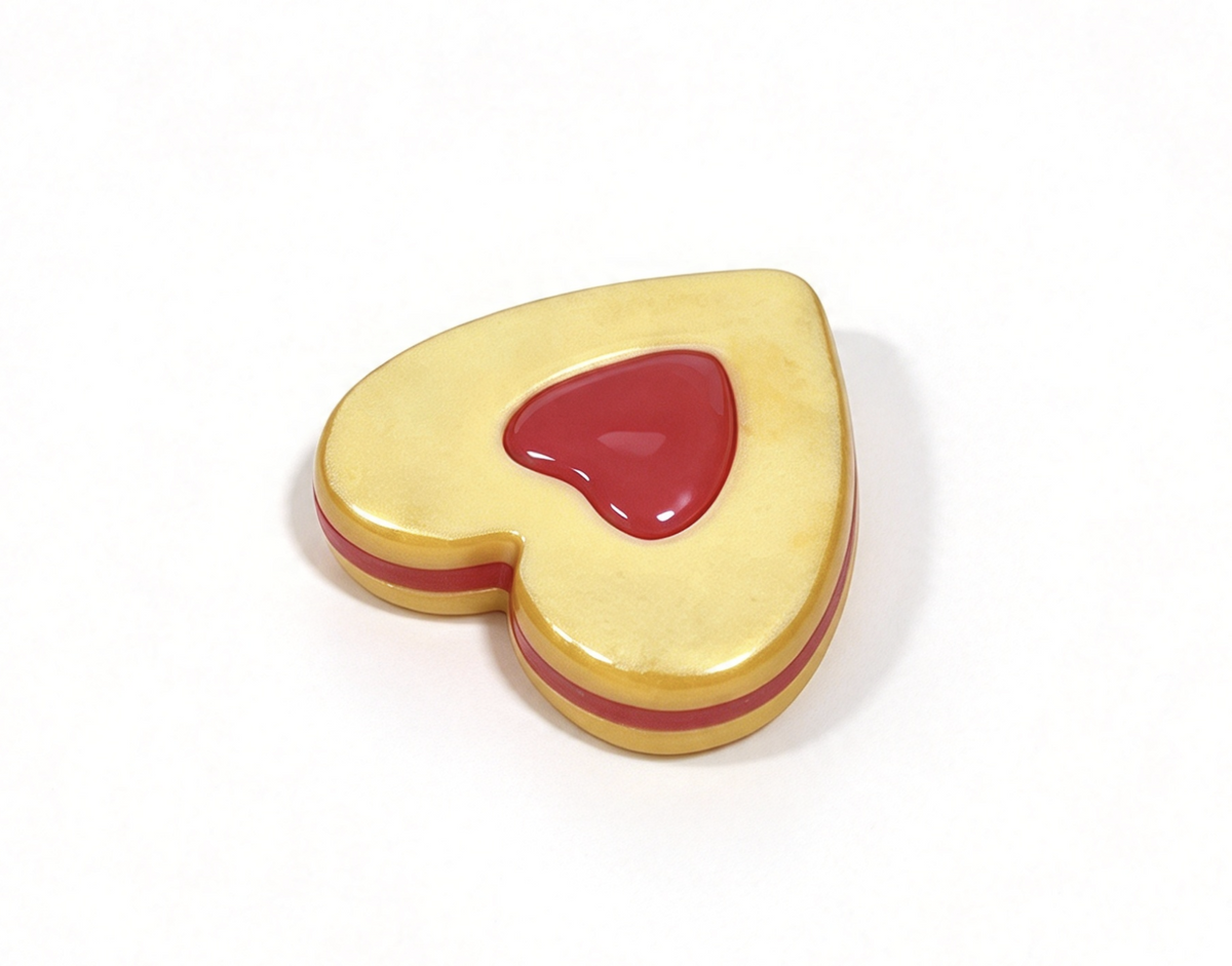 Heart Shaped Jam Sandwich FOR 14.5'' DOLL Berry Sweet Snack
