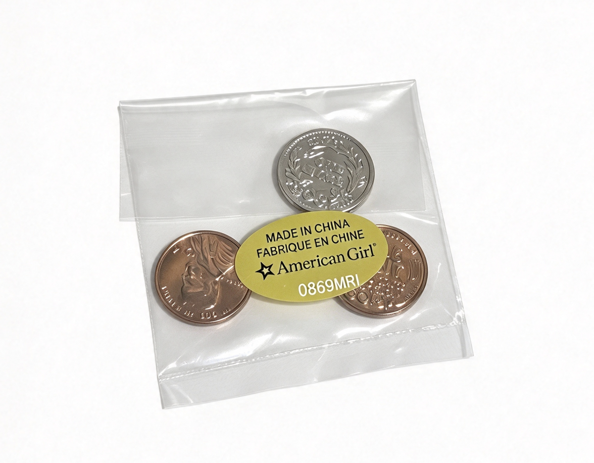 3 Shiny Gelt Coins FOR 18'' DOLL Dimes Hanukkah Set