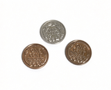 3 Shiny Gelt Coins FOR 18'' DOLL Dimes Hanukkah Set