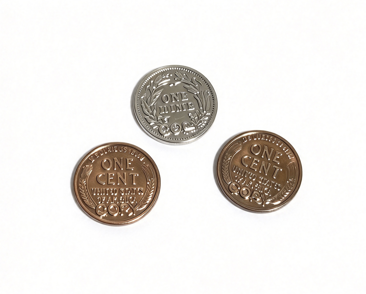 3 Shiny Gelt Coins FOR 18'' DOLL Dimes Hanukkah Set
