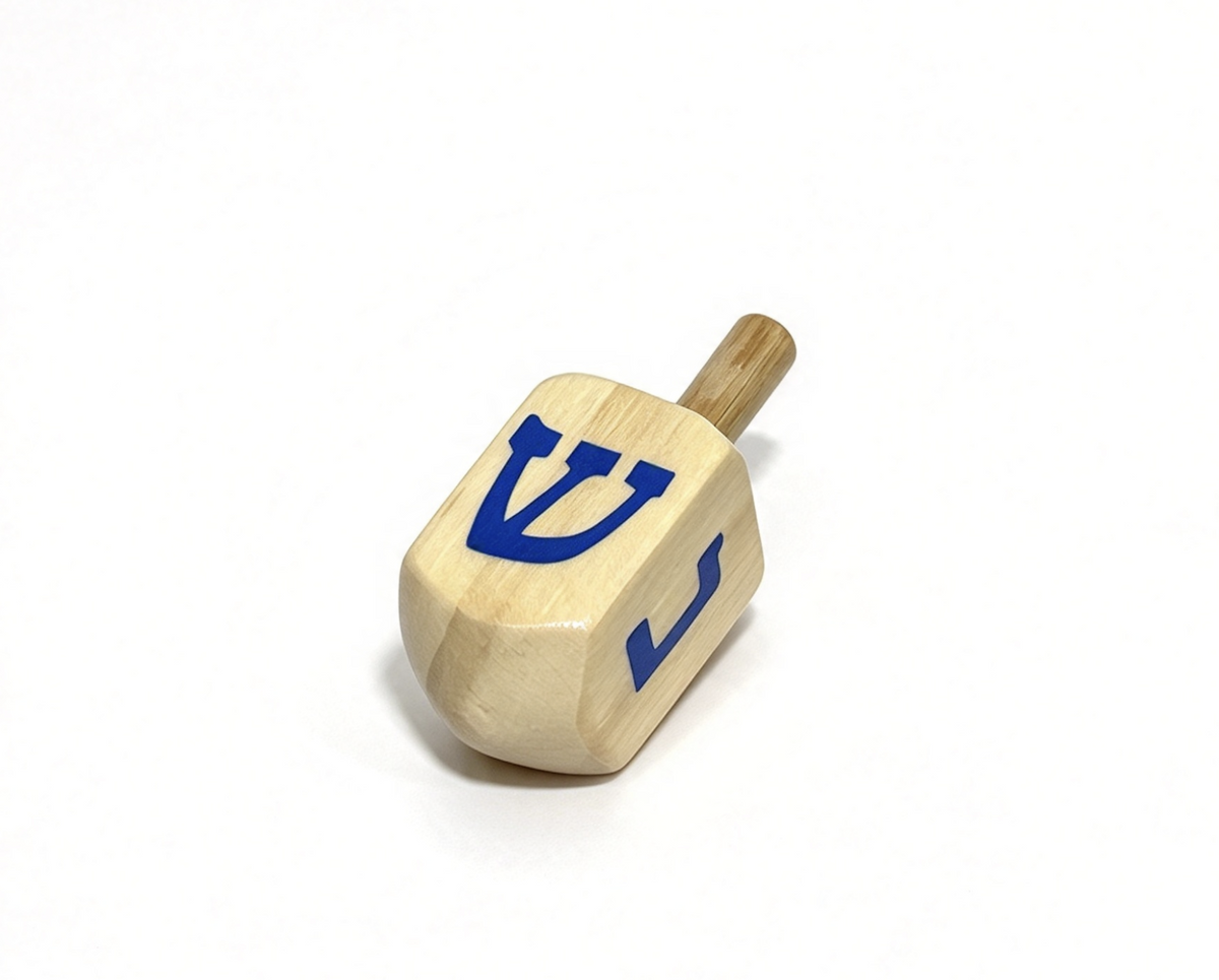 Pretend Wooden Dreidel Toy FOR 18'' DOLL Rubin Menorah & Dreidel Set