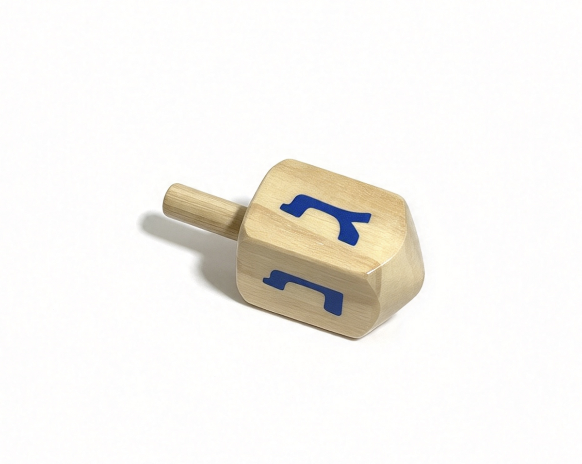 Pretend Wooden Dreidel Toy FOR 18'' DOLL Rubin Menorah & Dreidel Set