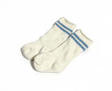 Cream Socks With Double Blue Stripes FOR 18'' DOLL