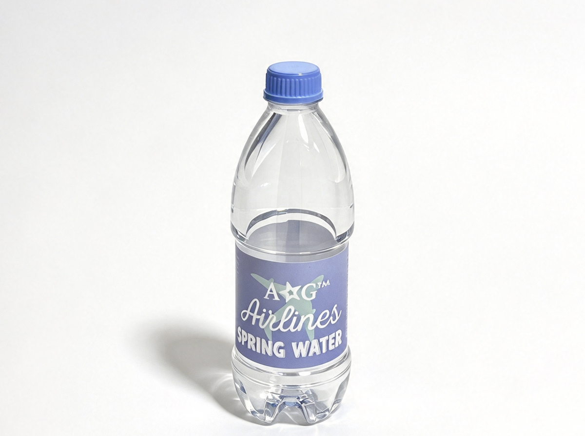 Spring Water Bottle FOR 18'' DOLL Airlines Drinks