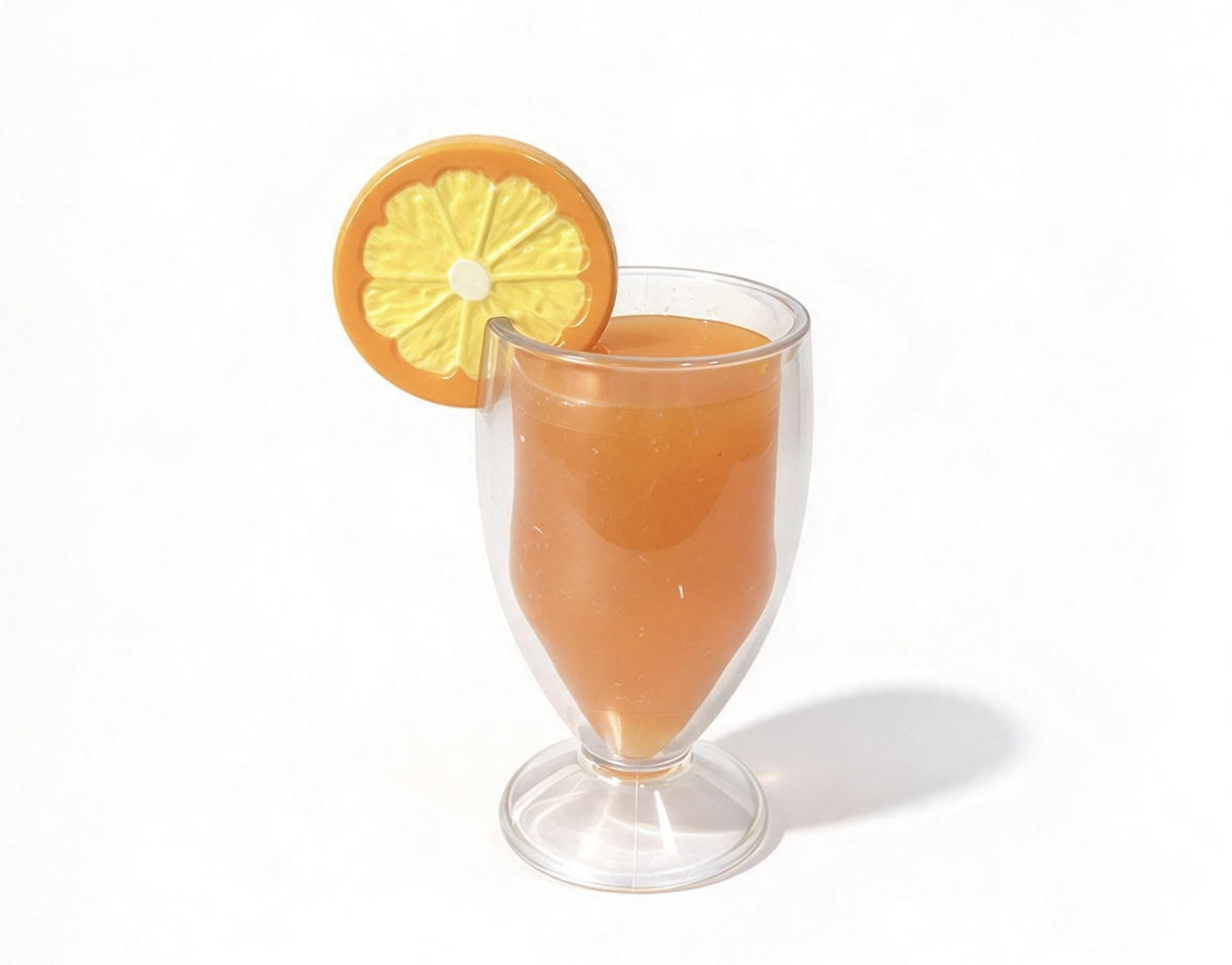 Orange Juice Glass FOR 18'' DOLL Grand Hotel Room Service Set
