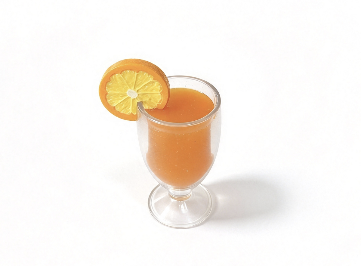 Orange Juice Glass FOR 18'' DOLL Grand Hotel Room Service Set