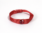 January Gorgeous Garnet Satin Ribbon Gem Choker For 18'' Doll Necklace
