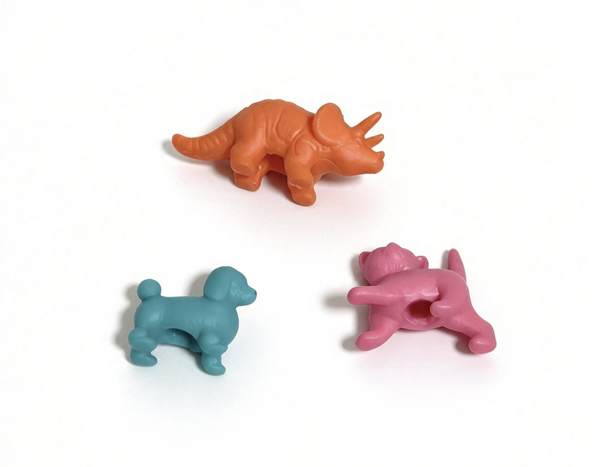 3Pcs Animal Pencil Topper Eraser SET FOR 18'' DOLL Courtney’s School Supply