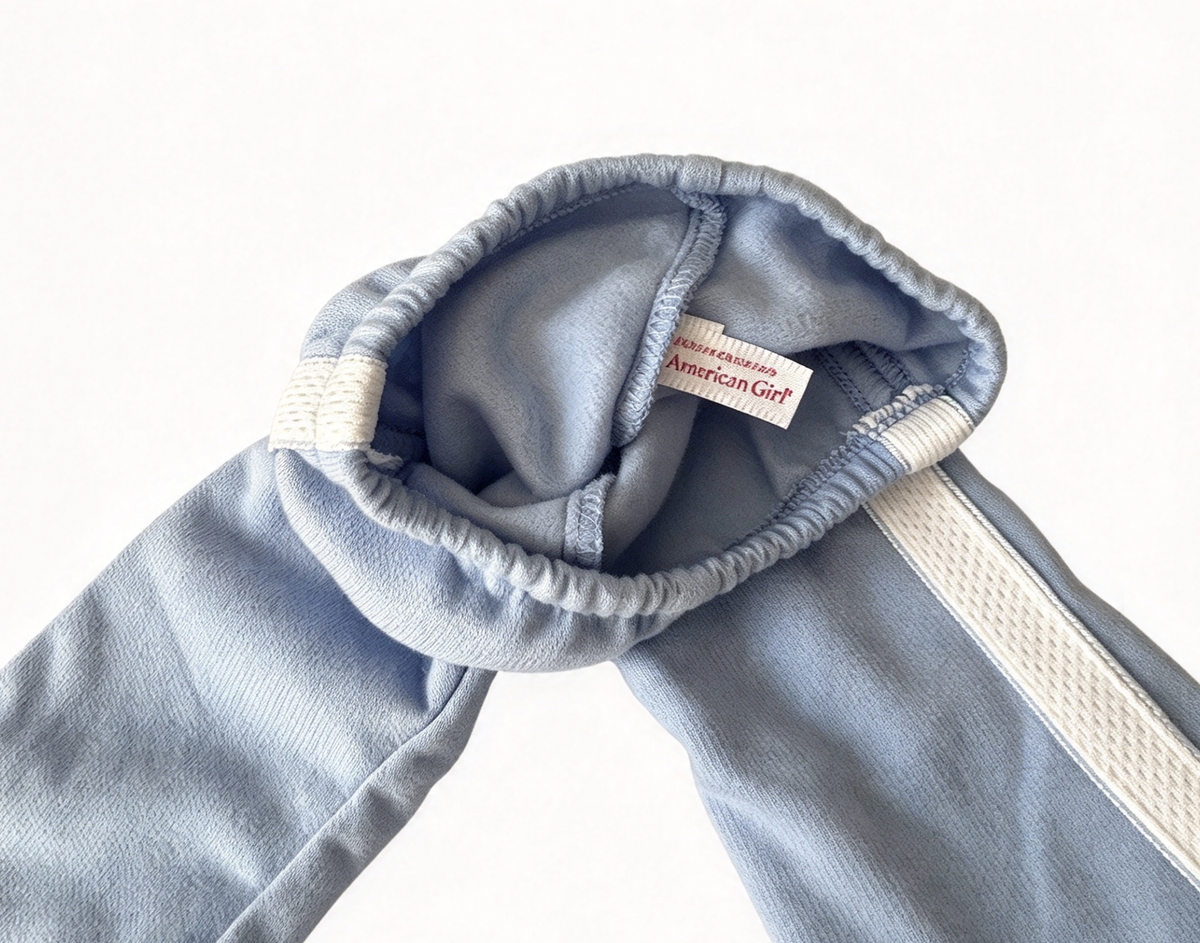 Light Blue White Stripe Pants For 18'' Doll Track Suit
