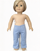 Light Blue White Stripe Pants For 18'' Doll Track Suit