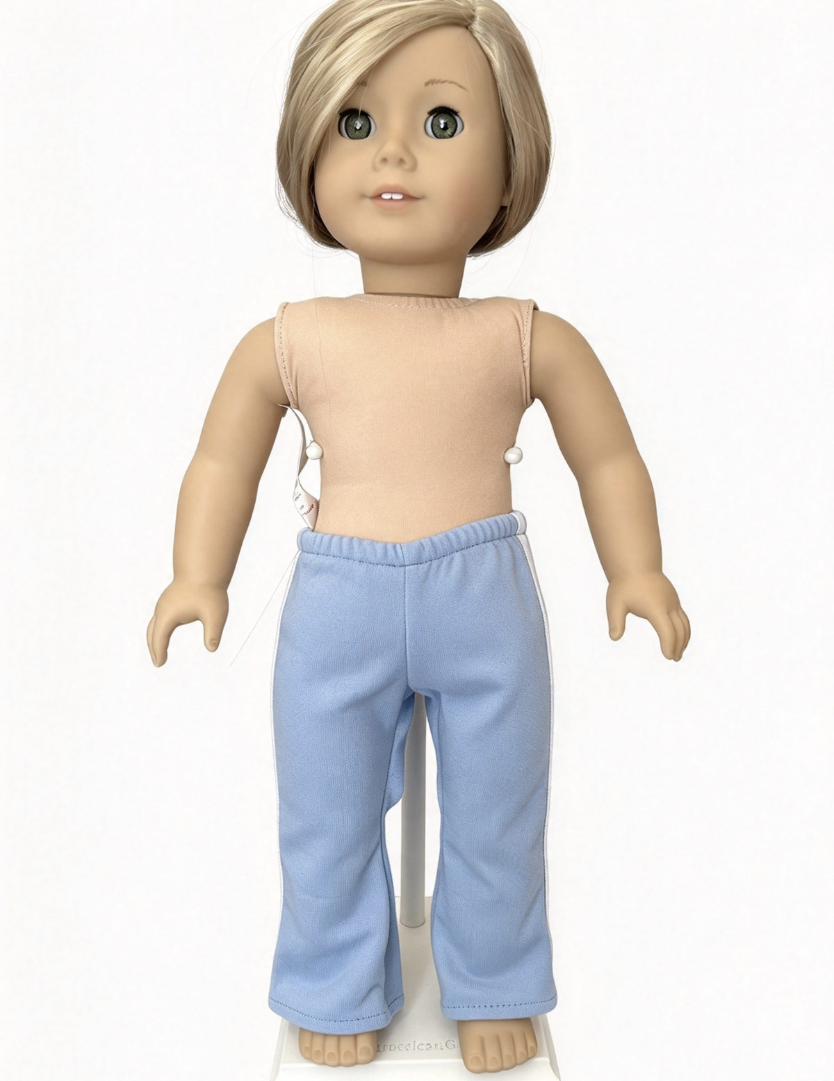 Light Blue White Stripe Pants For 18'' Doll Track Suit