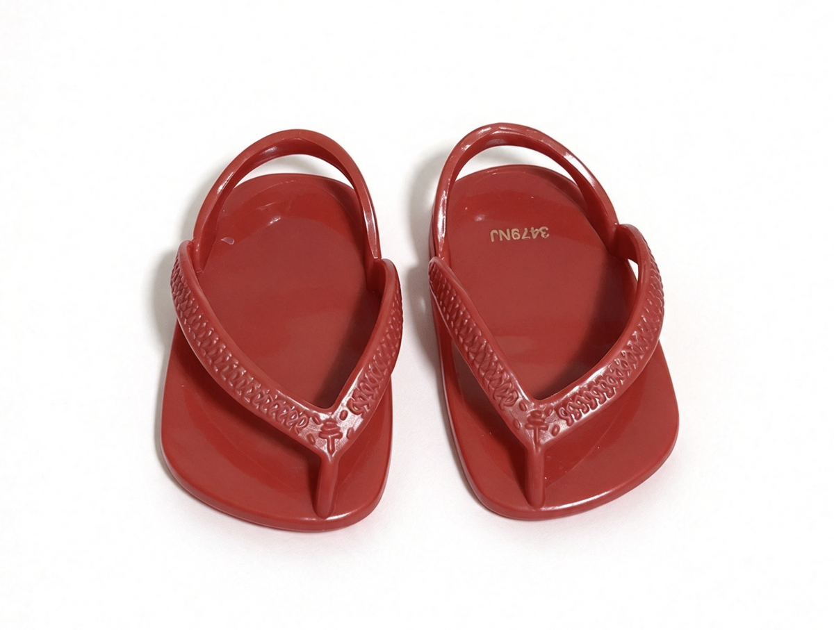 Red Flip Flop Sandals For 18'' Doll Summer Beach Bright & Splashy Tankini
