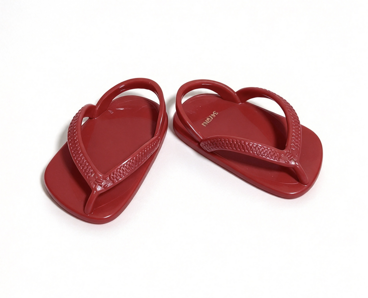 Red Flip Flop Sandals For 18'' Doll Summer Beach Bright & Splashy Tankini