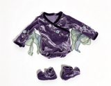 Purple Velvet Long Sleeve Jumpsuit & Shoes for 18'' Doll Wood Fairy Costume