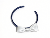 Navy Blue Glitter Silver Bow Headband Accessory For 14.5'' Doll Daily & Party Dress Up Play