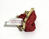 Red Polka Dot Kiss Lock Purse Bag For 18'' Doll Party Dress Up Accessory