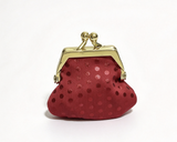 Red Polka Dot Kiss Lock Purse Bag For 18'' Doll Party Dress Up Accessory