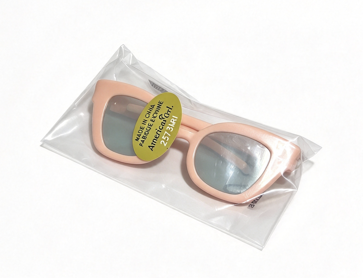 Light Pink Cat-Eye Frame Sunglasses For 18'' Doll Casual Beach Dress Up