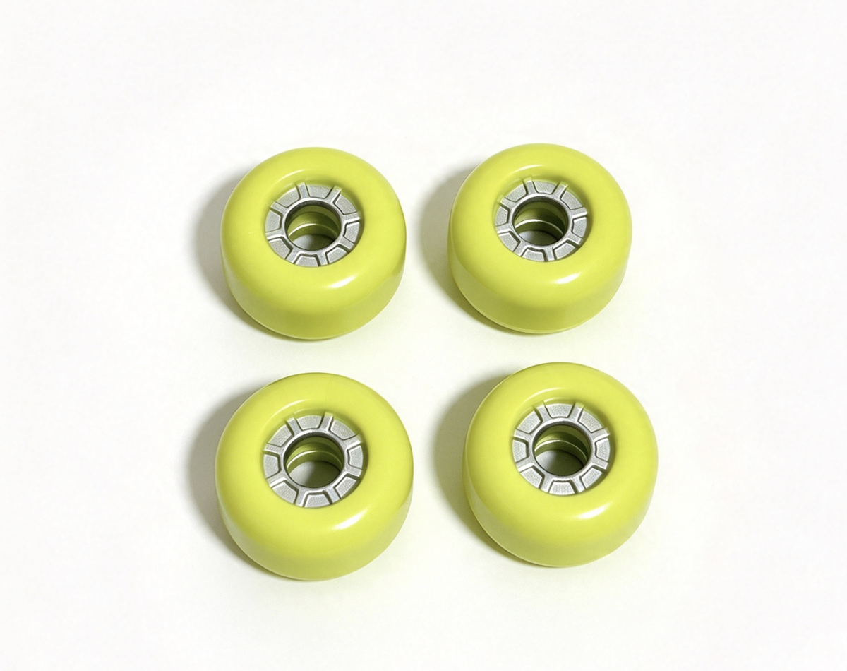 Yellow Skateboard Wheel Set 4Pcs For 18'' Doll Skate Park Set