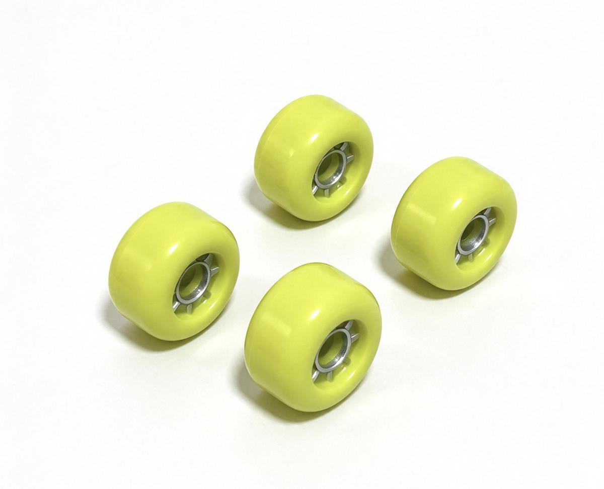 Yellow Skateboard Wheel Set 4Pcs For 18'' Doll Skate Park Set