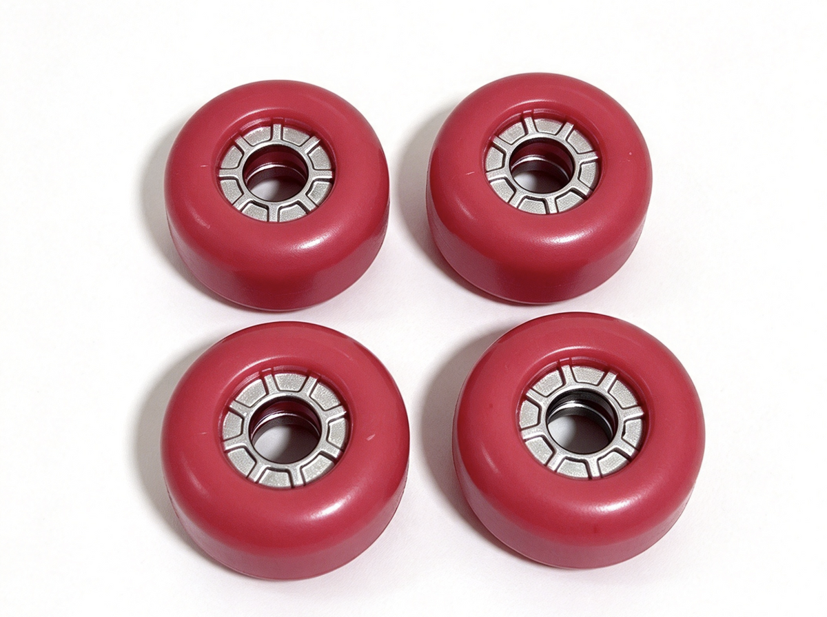 Red Skateboard Wheel Set 4Pcs For 18'' Doll Skate Park Set